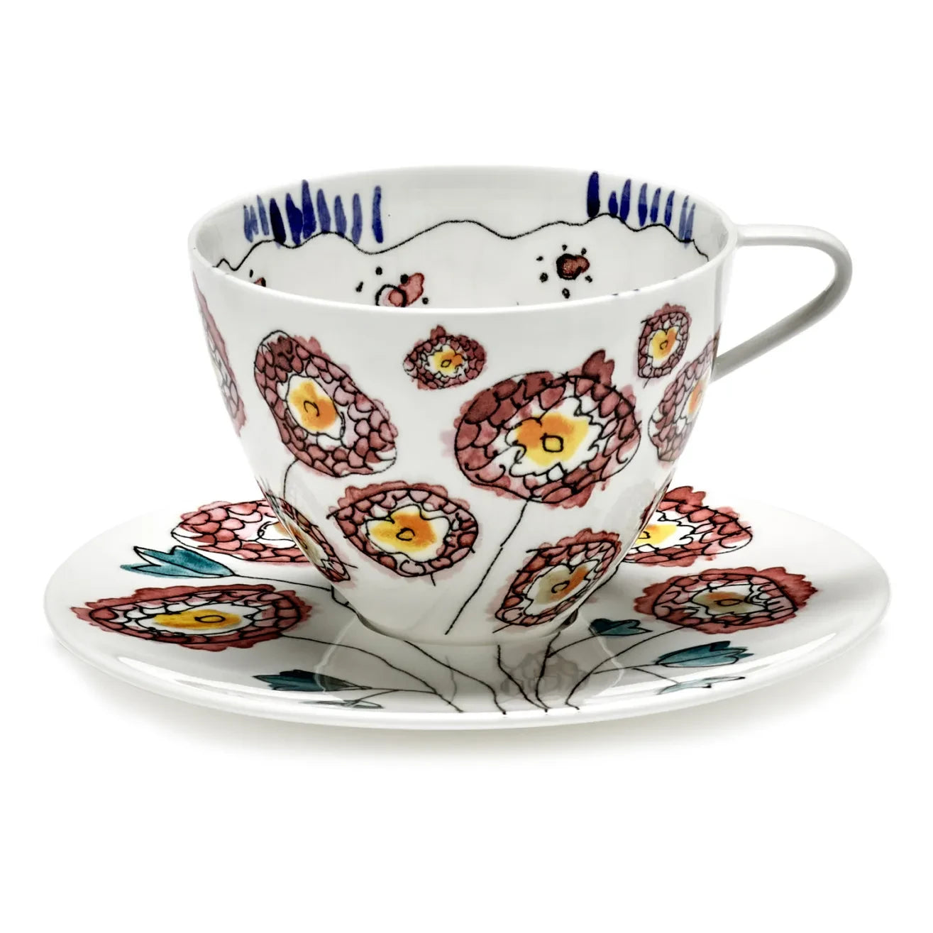 Serax - Taza de café y platillo Anemone, Serax for Marni - Set de 2 | Leche