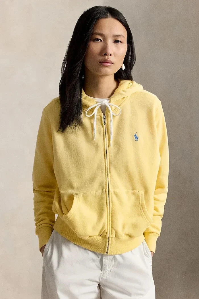 Sudadera con capucha y cremallera de algodón para mujer Polo Ralph Lauren