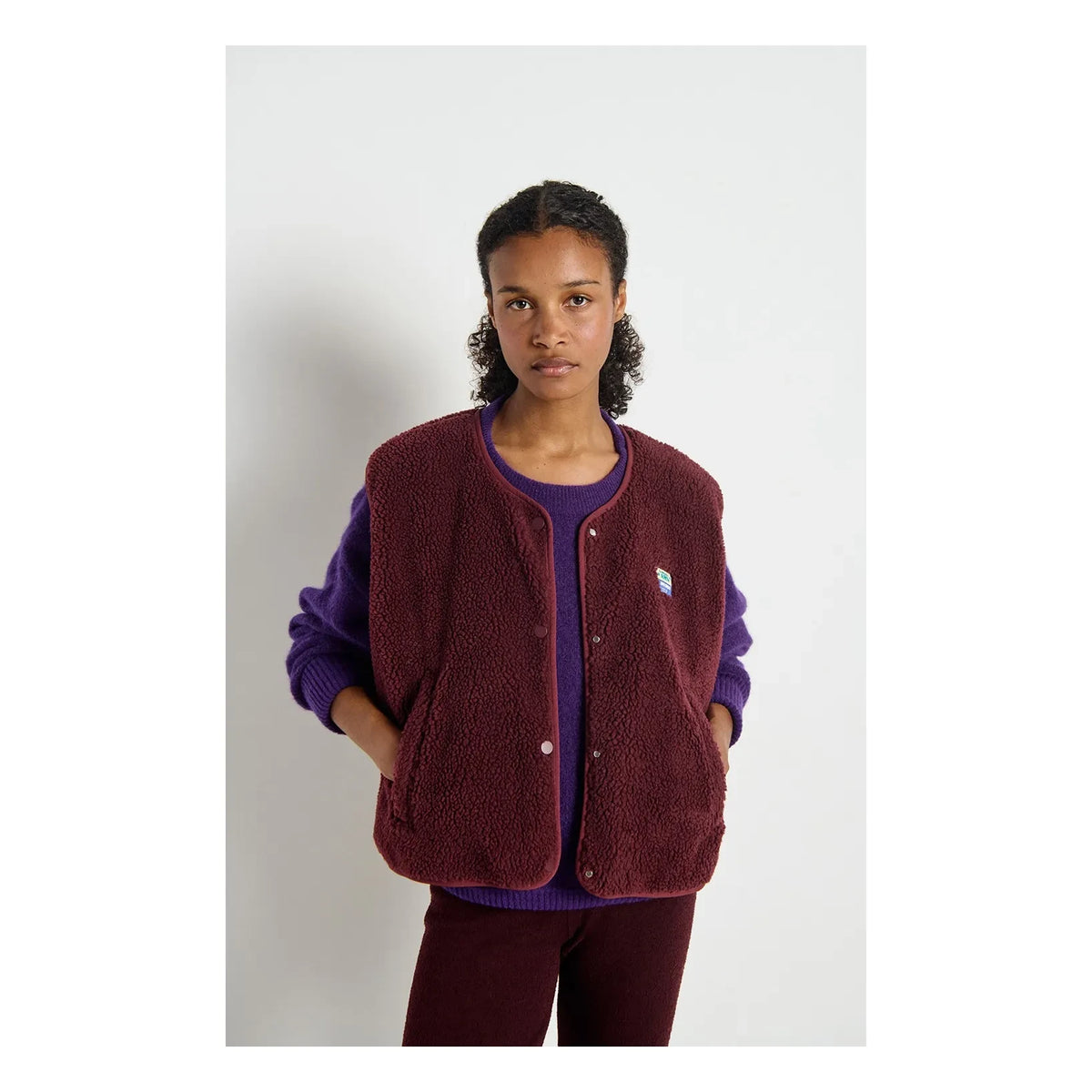 American Vintage - Chaleco Hoktown sin mangas | Borgoña