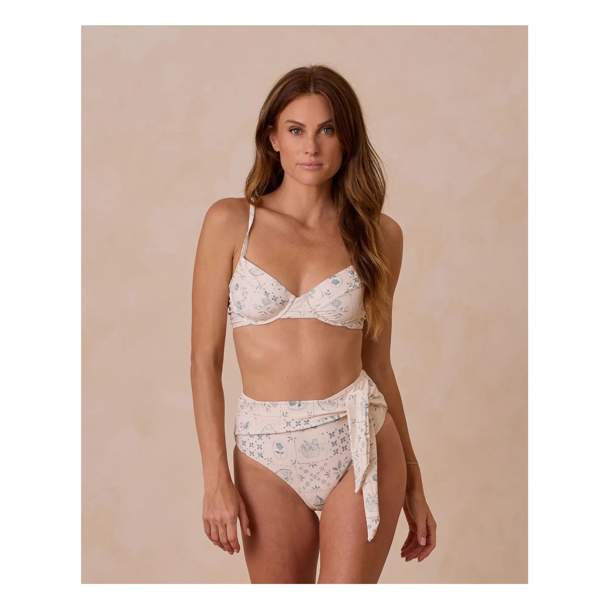 Rylee + Cru - Top de punto Tile de fibra reciclada | Crudo