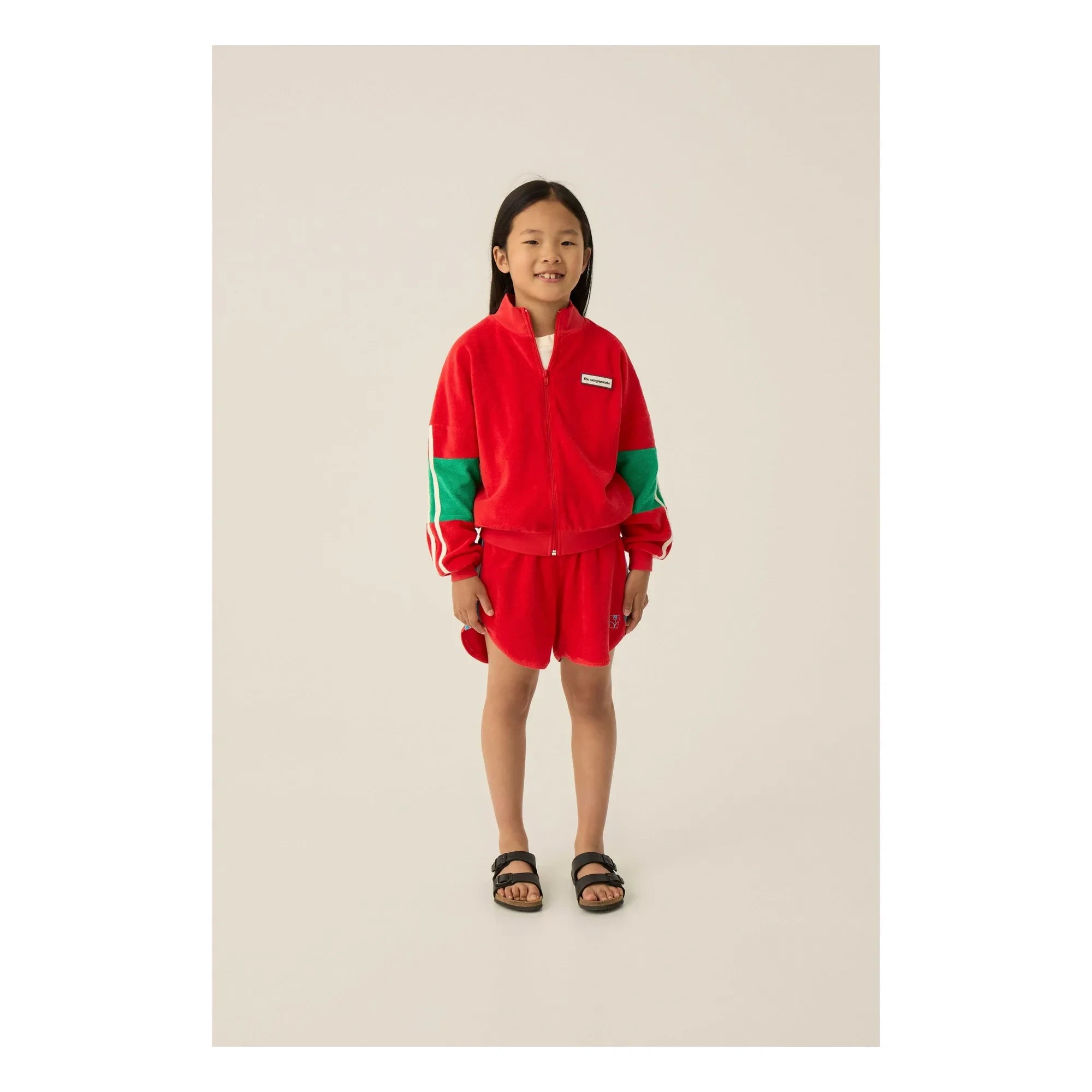 The Campamento - Sudadera con Cremallera y Bloques de Color | Rojo