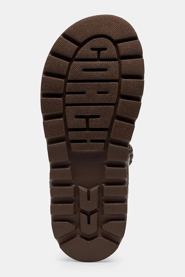 Sandalias Planas de Piel Raffia Brynn para Mujer de Coach