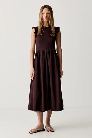 Vestido acampanado de algodón Marc O'Polo