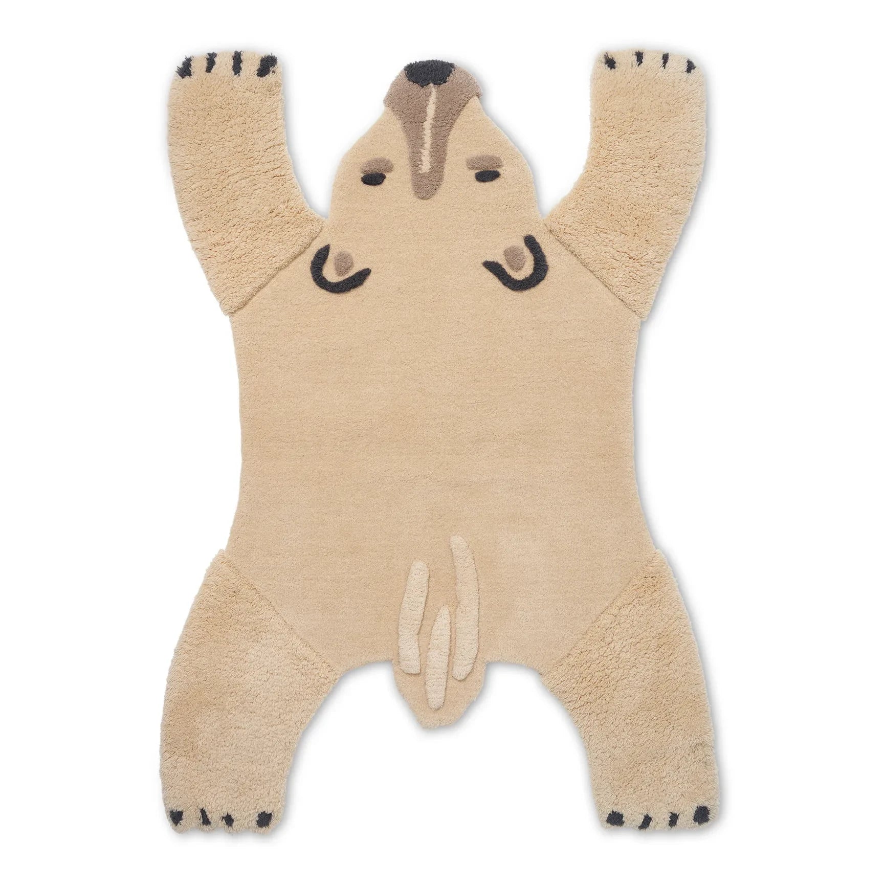 Ferm Living Kids - Alfombra Oso Polar en Relieve | Blanco roto