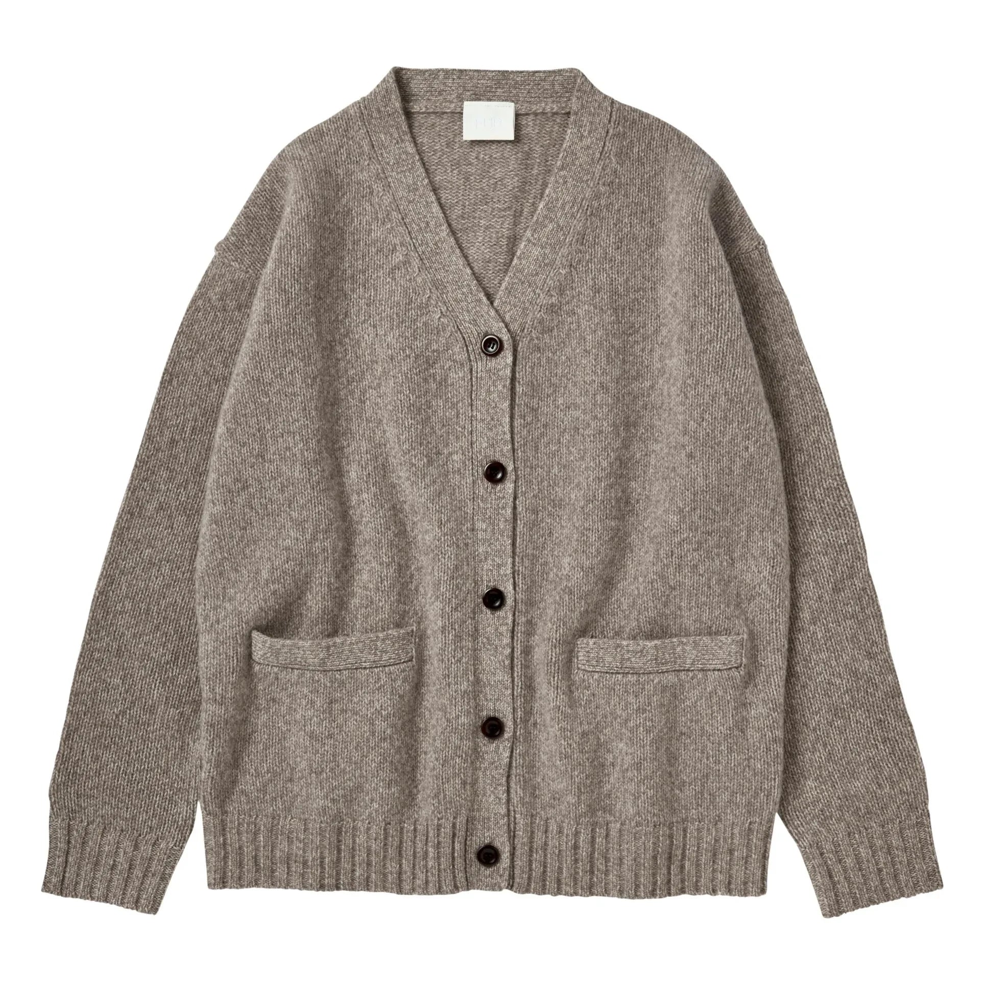 FUB - Cárdigan de lana de cordero para mujer | Beige brezo