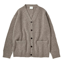 FUB - Cárdigan de lana de cordero para mujer | Beige brezo