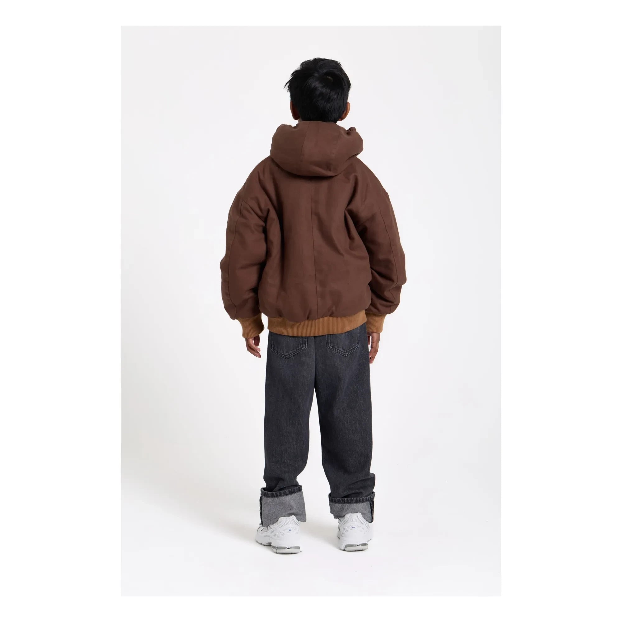 Hundred Pieces - Chaqueta con capucha mate | Marrón