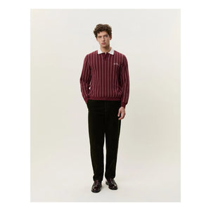 Les Deux - Signature Çizgili Polo Tişört | Bordo
