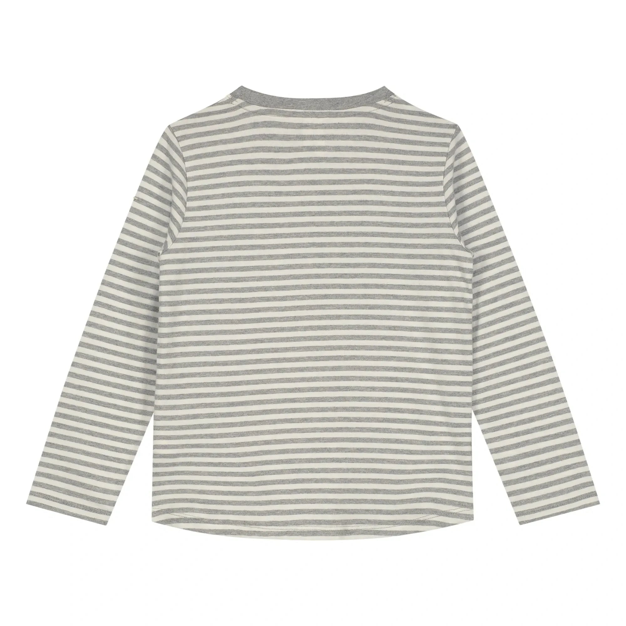 Gray Label - Camiseta de Algodón Orgánico a Rayas | Gris