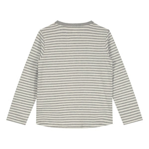 Gray Label - Camiseta de Algodón Orgánico a Rayas | Gris