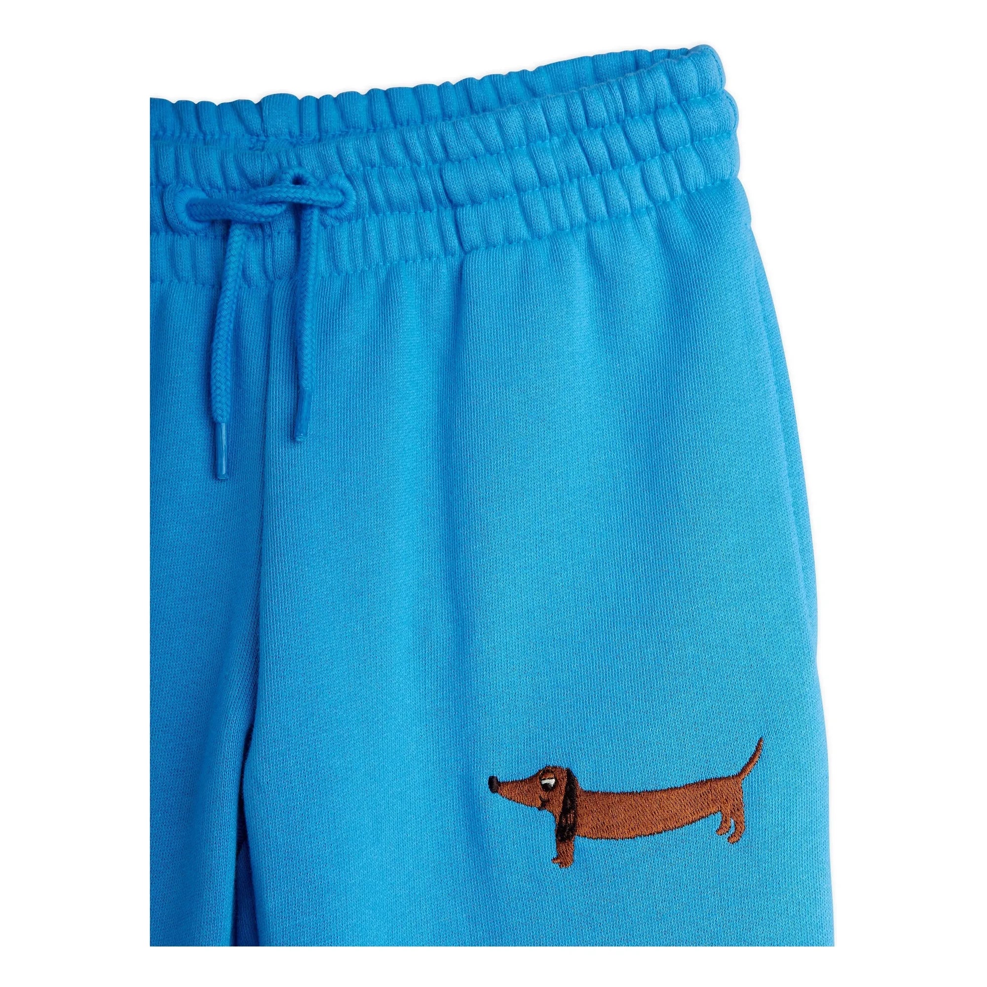 Mini Rodini - Jogger de algodón orgánico con perro salchicha | Azul