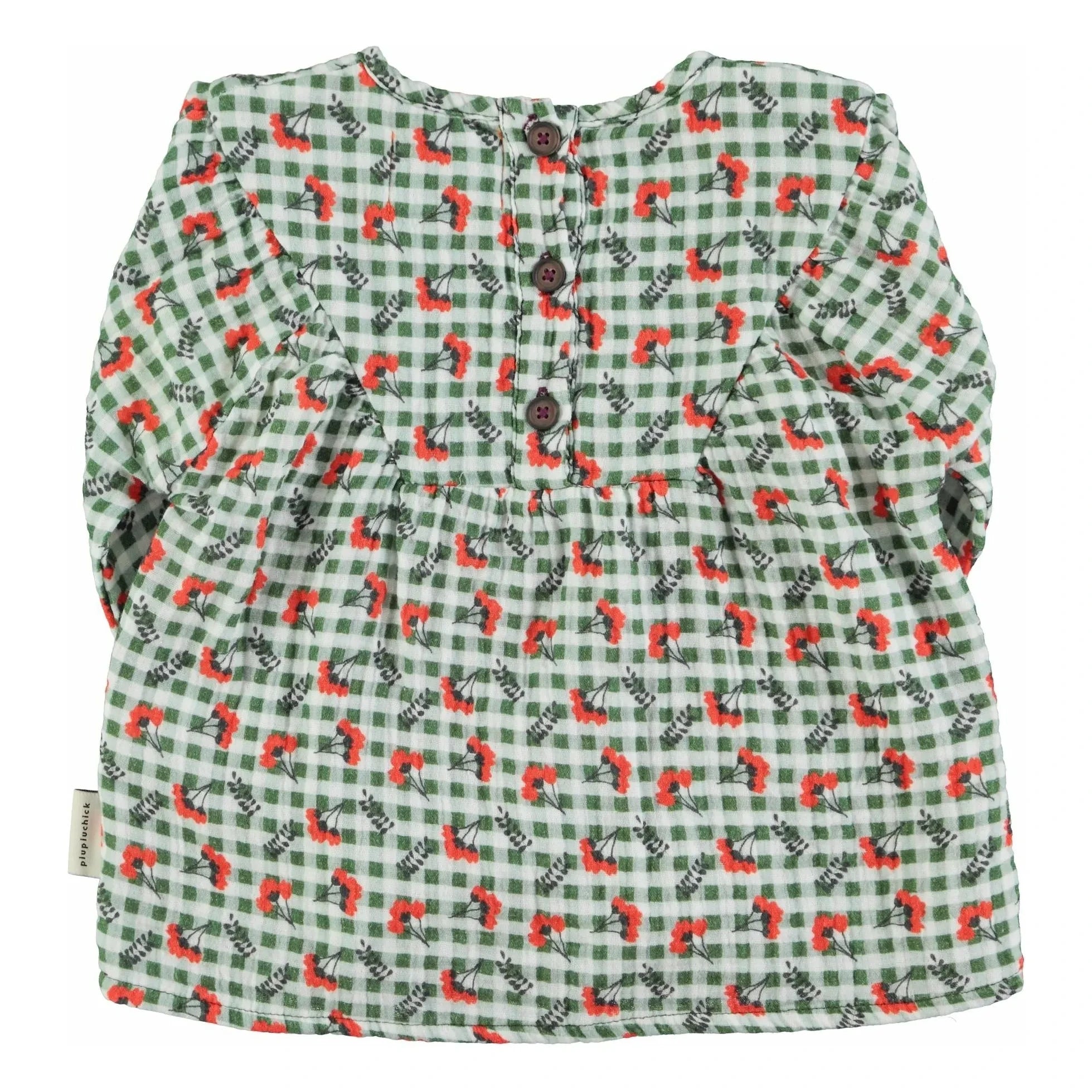 Piupiuchick - Blusa Floral a Cuadros | Verde