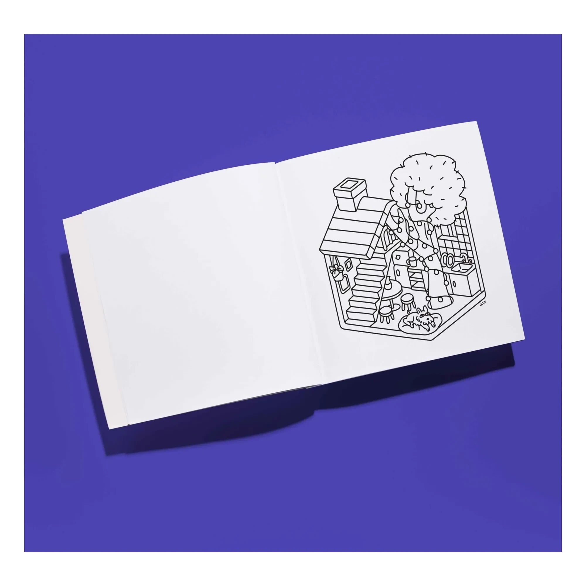 Omy - Tiny House Libro para colorear | Morado