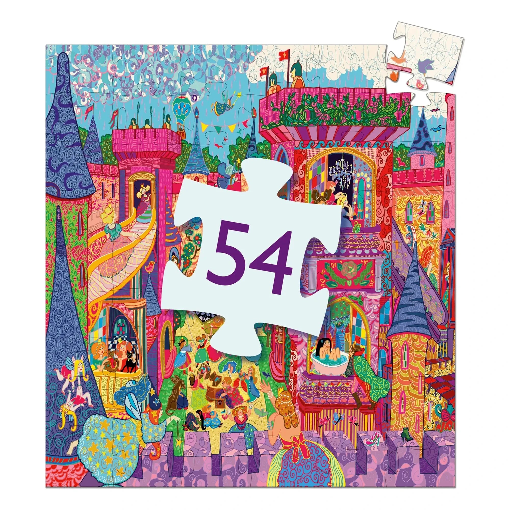 Djeco - Puzzle Castillo de Hadas - 54 Piezas