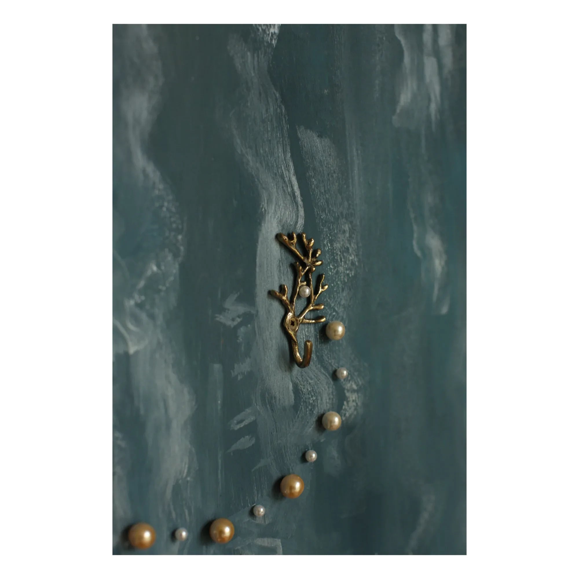 Doing Goods - Marie Cora Colgadores de pared de latón reciclado - Juego de 2 | Marrón dorado