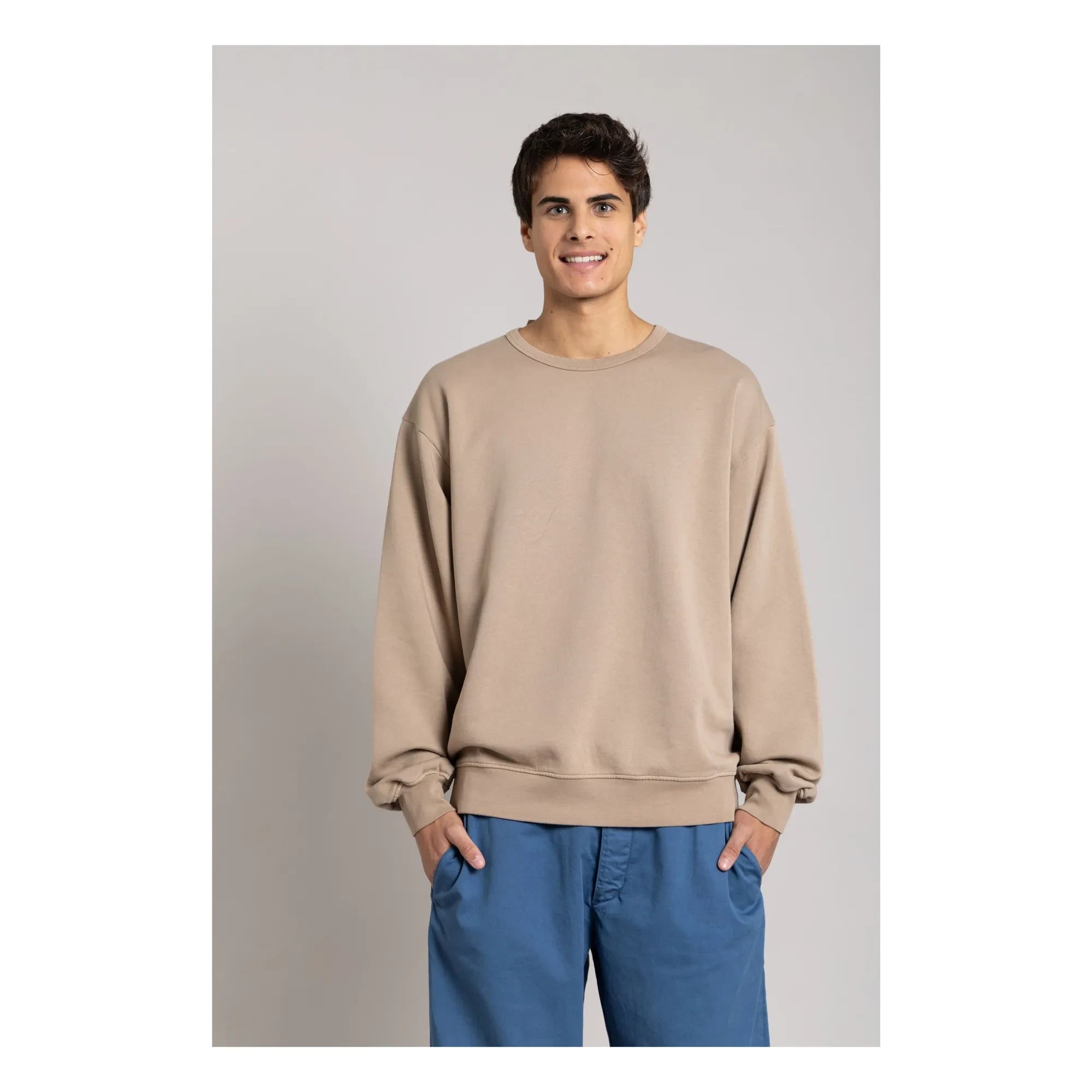 Sudadera Bond de algodón orgánico para Hombre Smallable | Marrón topo