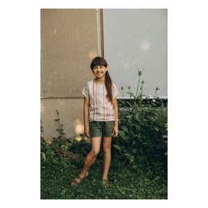 Matona - Camiseta de lino a rayas Easy | Blanco roto