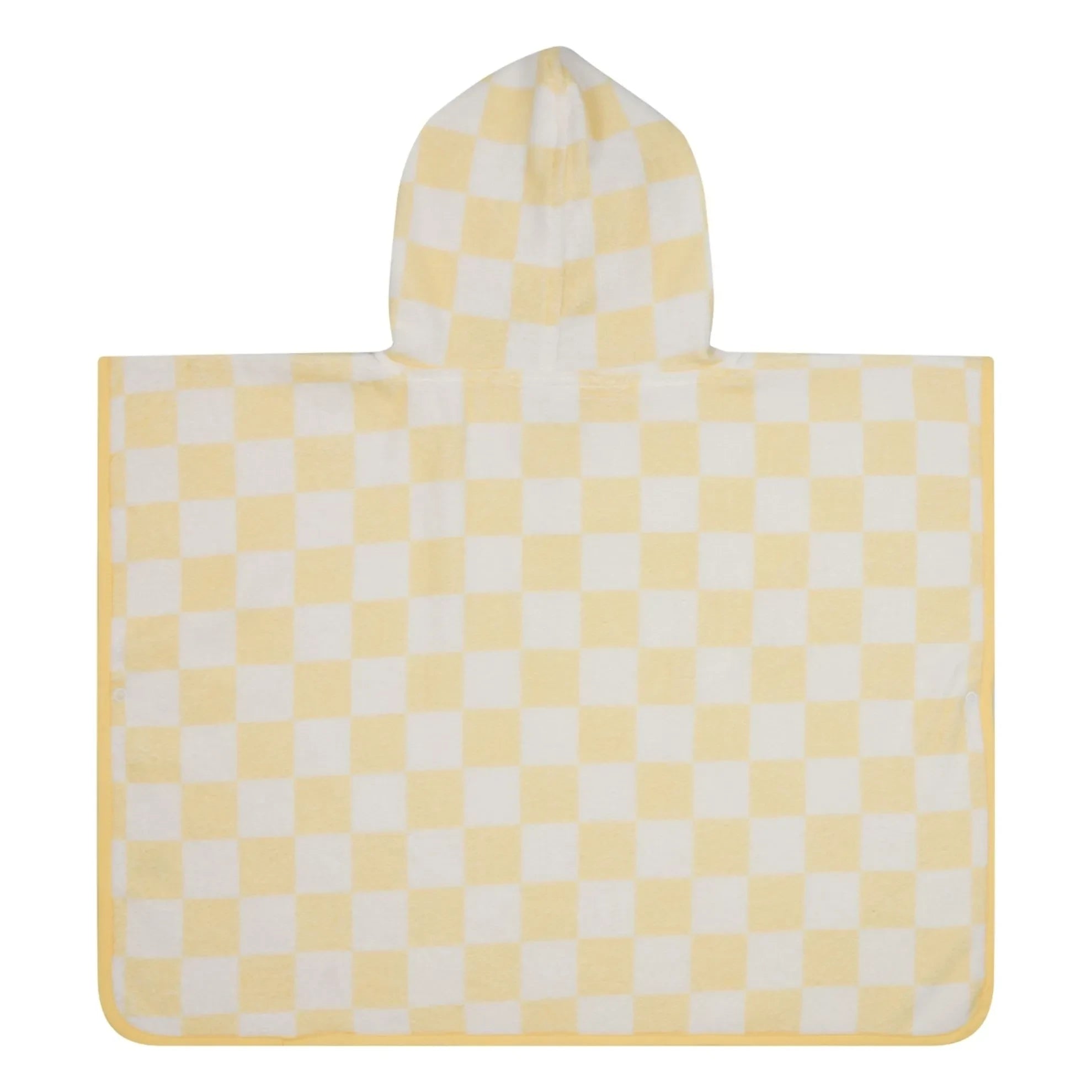Jera Mini - Poncho de toalla a cuadros vichy | Amarillo pálido