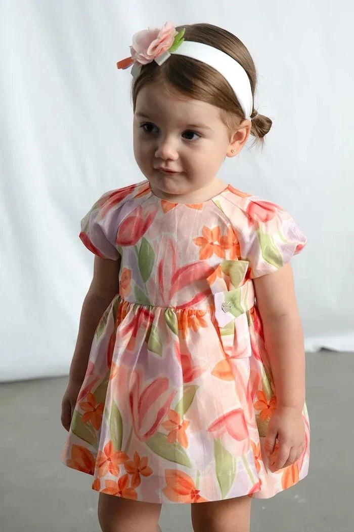 Vestido de lino infantil Mayoral