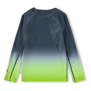 Molo - Camiseta de manga larga Neptune LS con protección UV y degradado de fibras recicladas | Verde fluorescente
