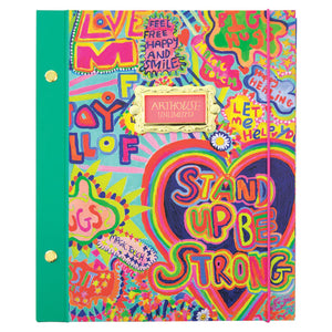 Portico Designs - Arthouse Unlimited Diario A5 de tapa dura con un toque de felicidad