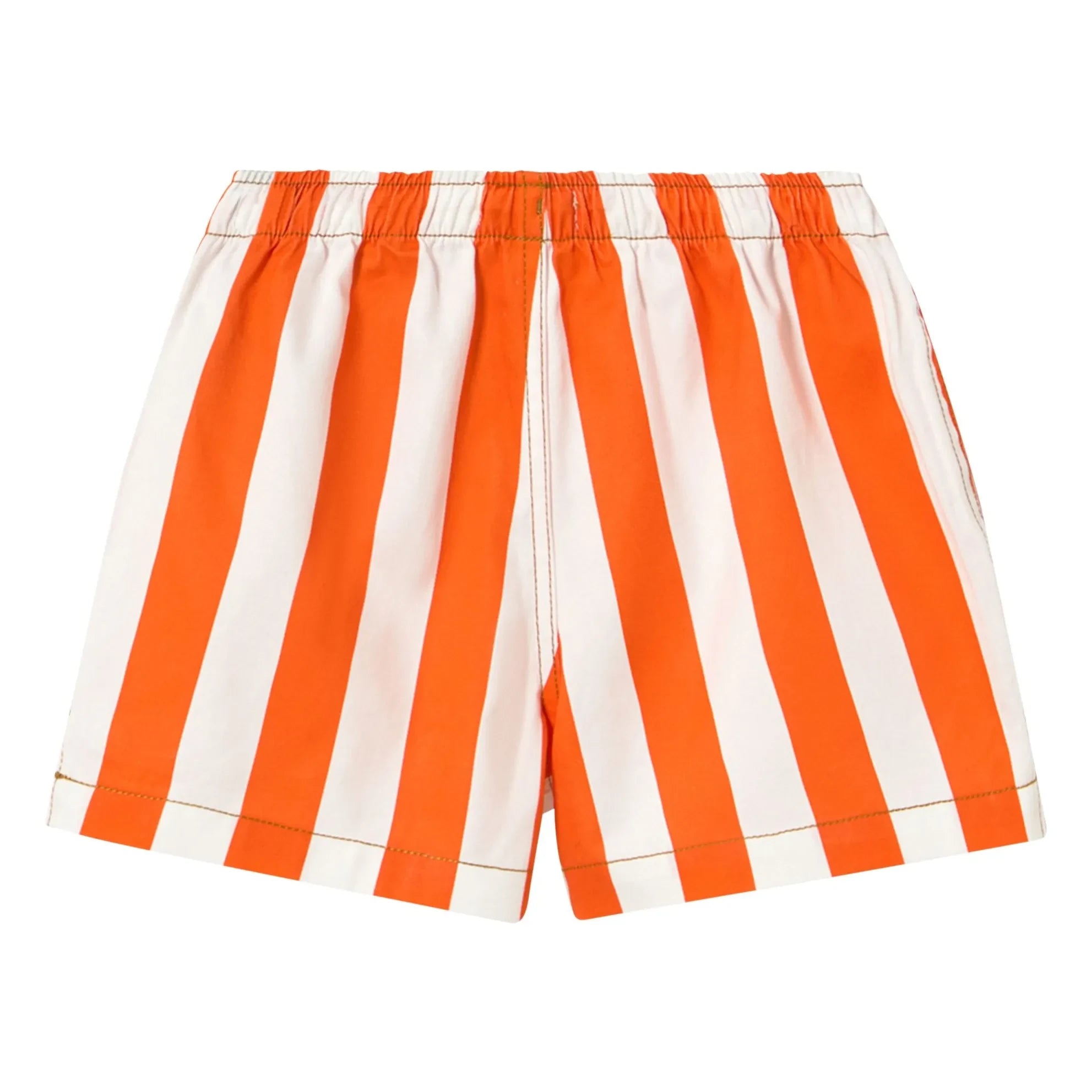 Tinycottons - Pantalones Cortos de Sarga a Rayas | Rojo