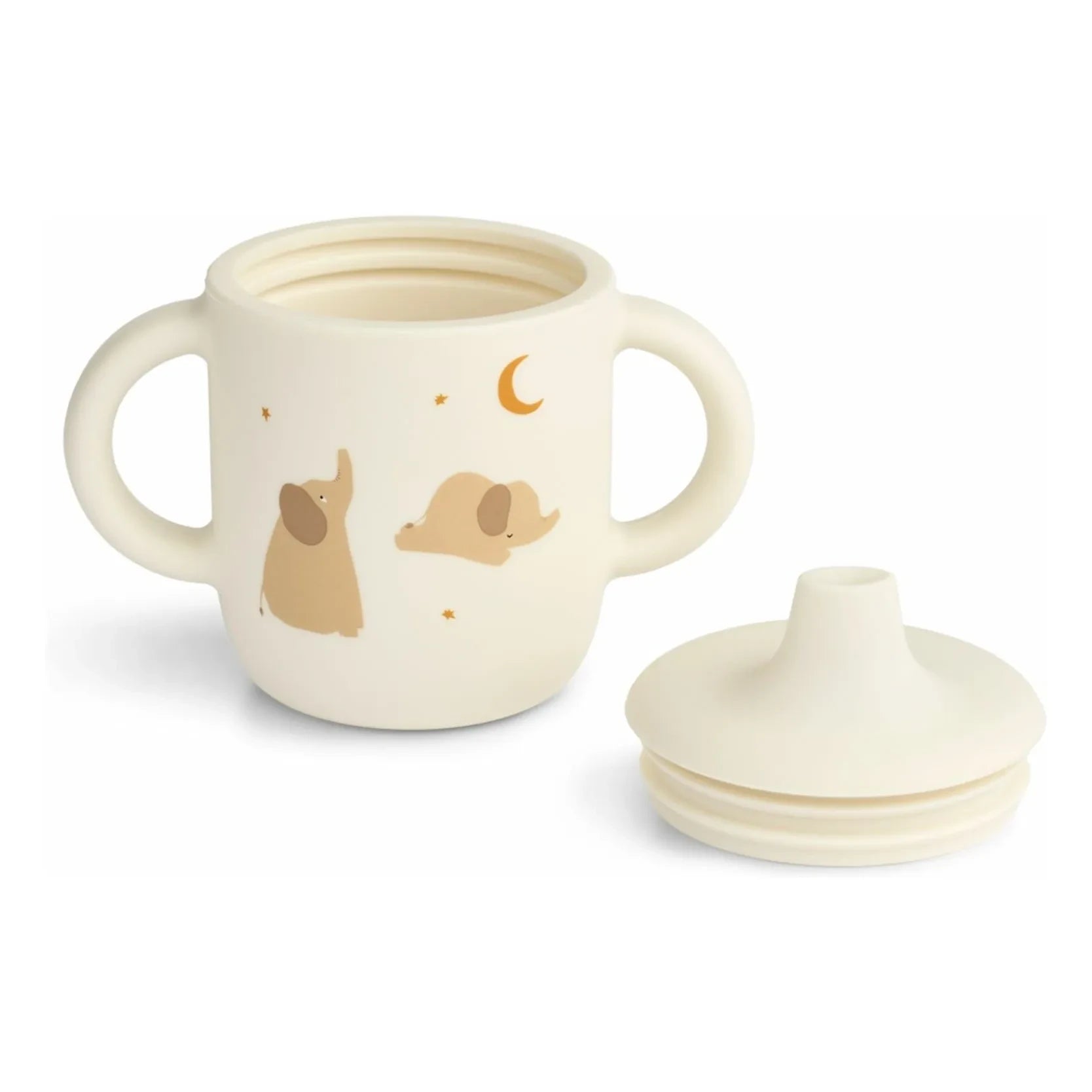 Vaso de entrenamiento de silicona Liewood - Neil | Elephant/Creme de la creme
