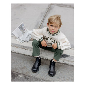 Rylee + Cru - Sudadera Raglán New York Mini | Crudo