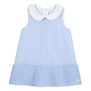 Tartine et Chocolat - Vestido sin mangas con cuello Claudine a rayas | Azul