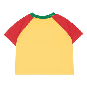 The Campamento - Camiseta de bebé de algodón orgánico Aslan | Amarilla