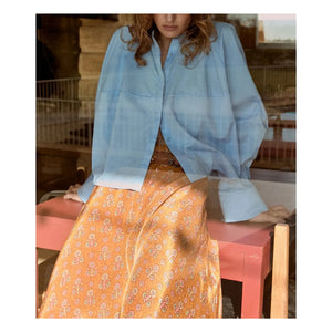 Mes Demoiselles - Blusa de popelín de algodón Soon | Azul claro