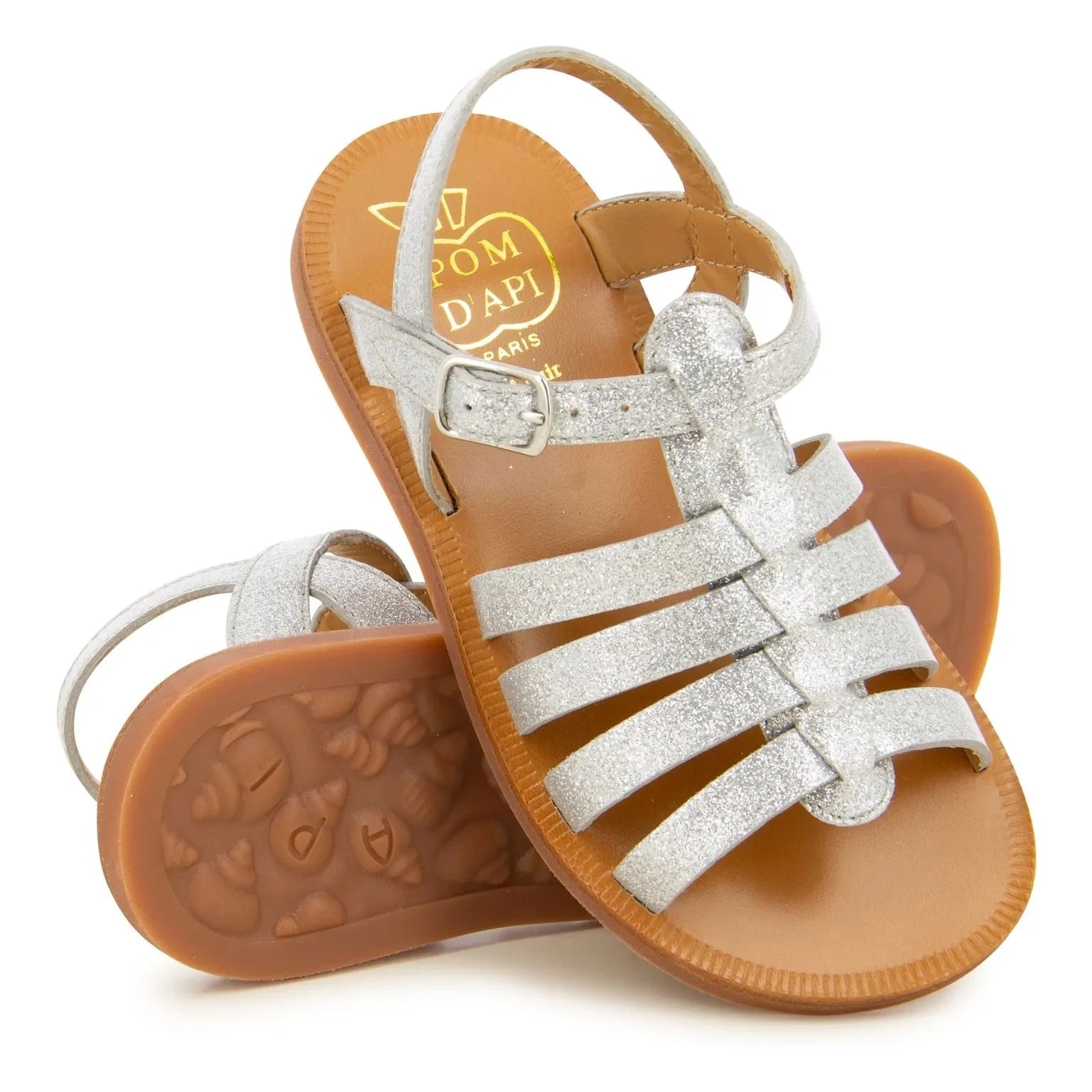 Pom d'Api - Sandalias de tiras Plagette | Plata
