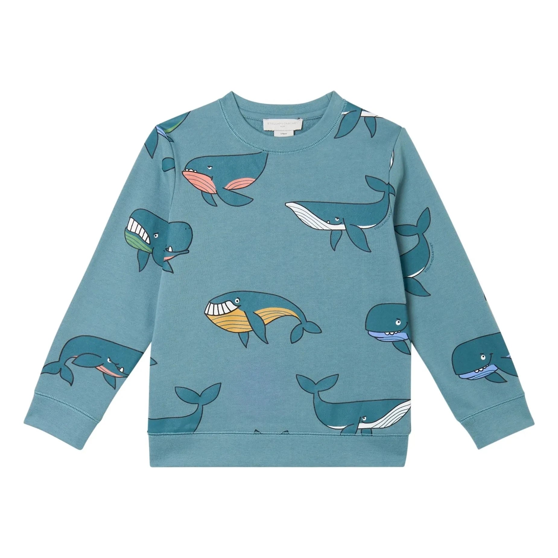 Stella McCartney Kids - Sudadera ballenas | Azul petróleo