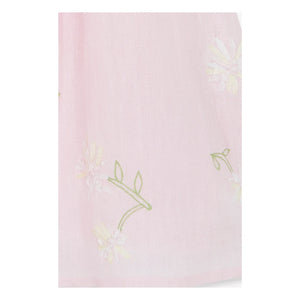 Tartine et Chocolat - Vestido rosa empolvado con estampado floral y mangas abullonadas