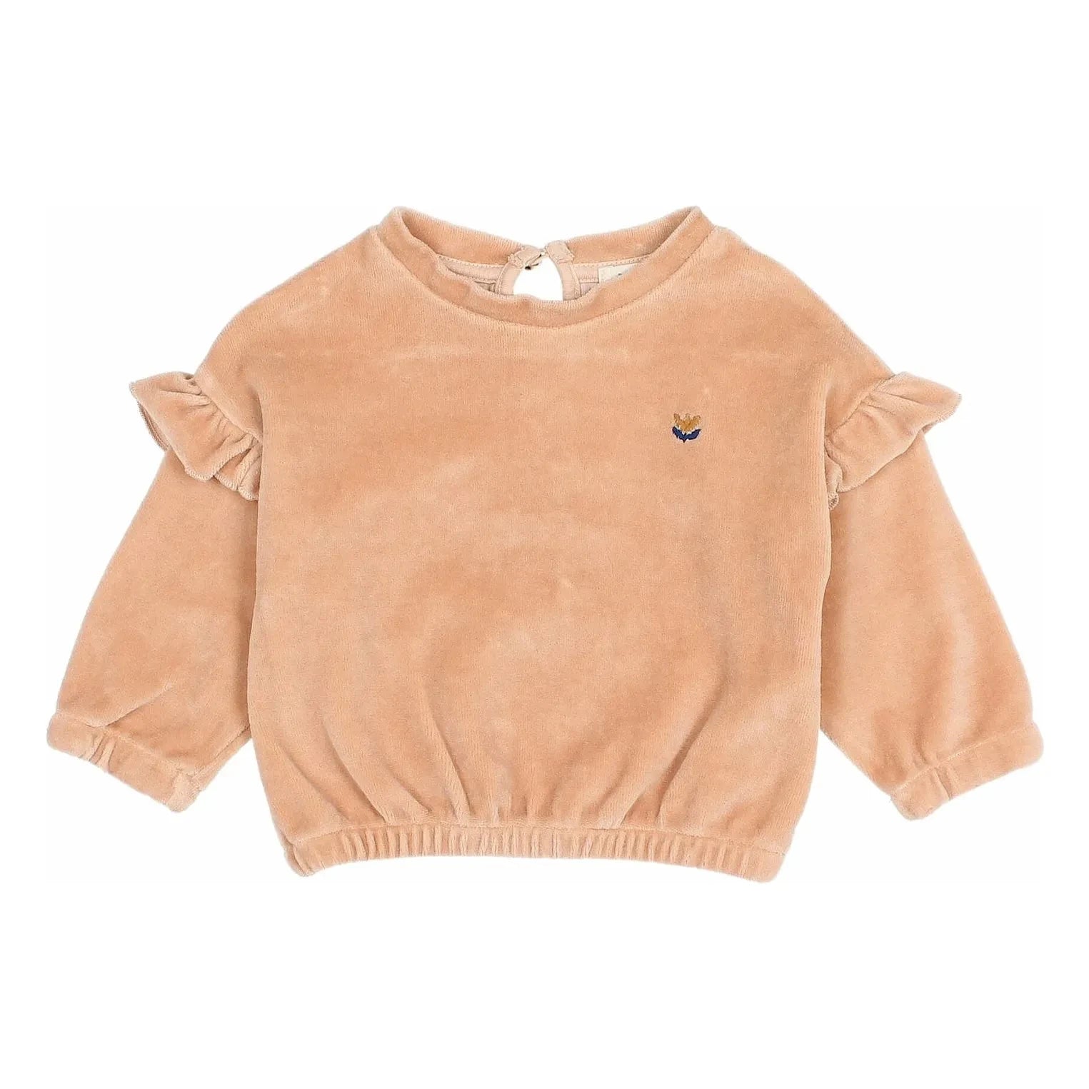 Búho - Sudadera de Terciopelo de Algodón Orgánico | Rosa