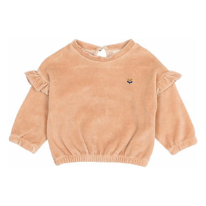 Búho - Sudadera de Terciopelo de Algodón Orgánico | Rosa