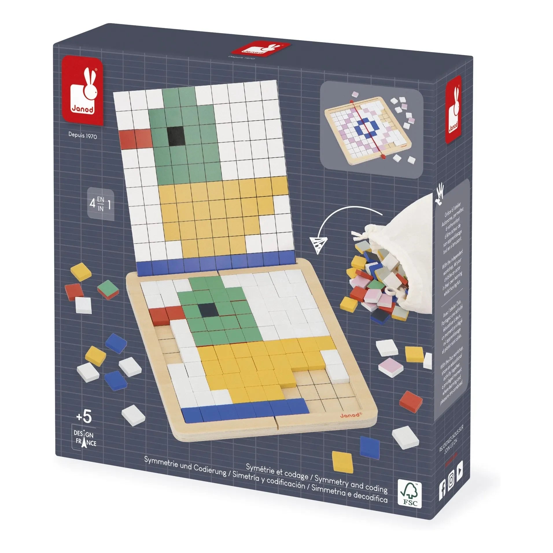 Janod - Juego educativo - Simetría y codificación