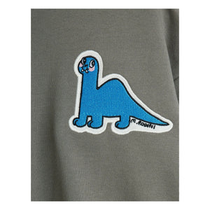 Mini Rodini - Sudadera Dino Patch de algodón orgánico | Gris