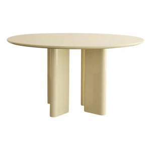 Gabrielle Paris - Mesa de comedor redonda Joe | Crema