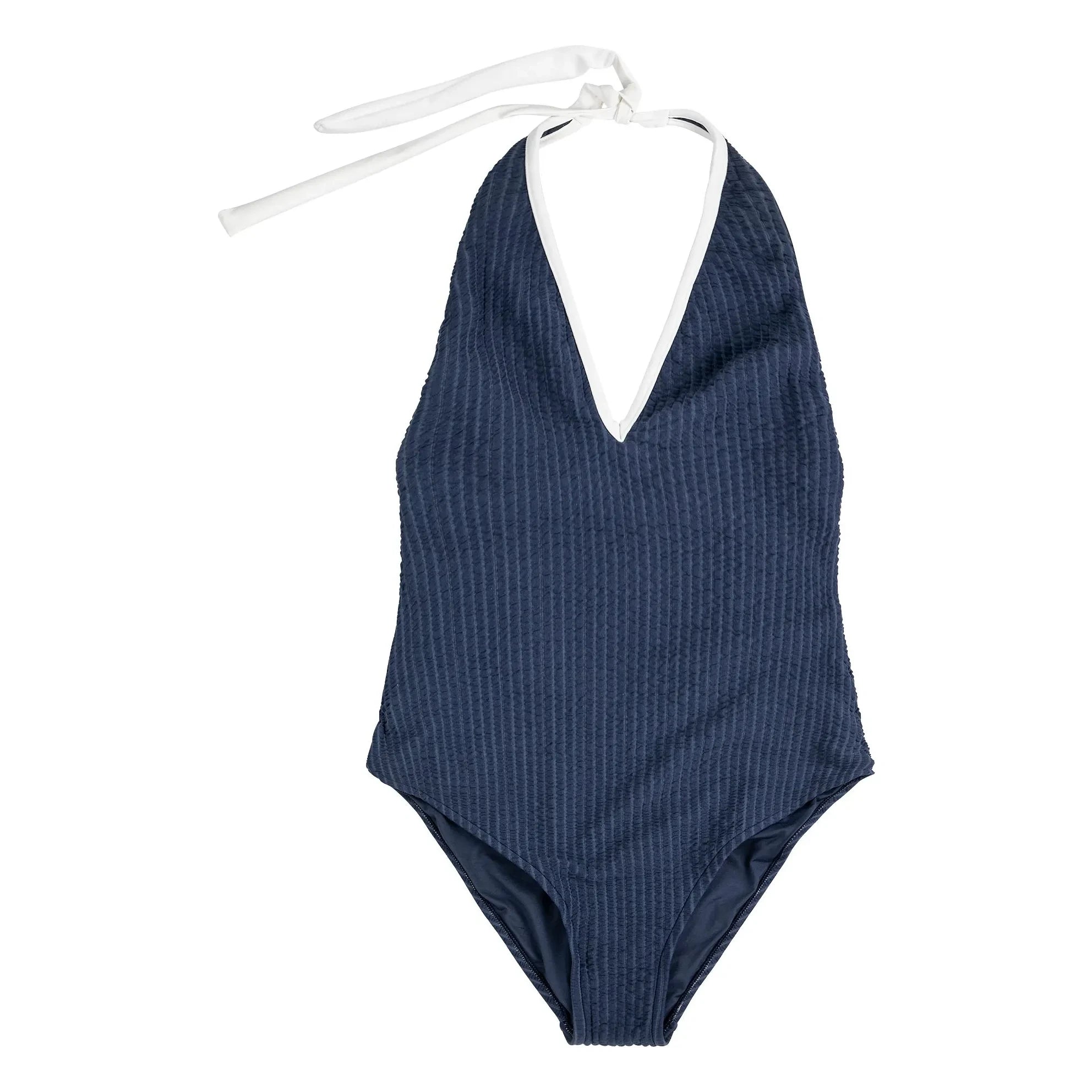 Bobo Choses - Bañador de una pieza de seersucker azul oscuro