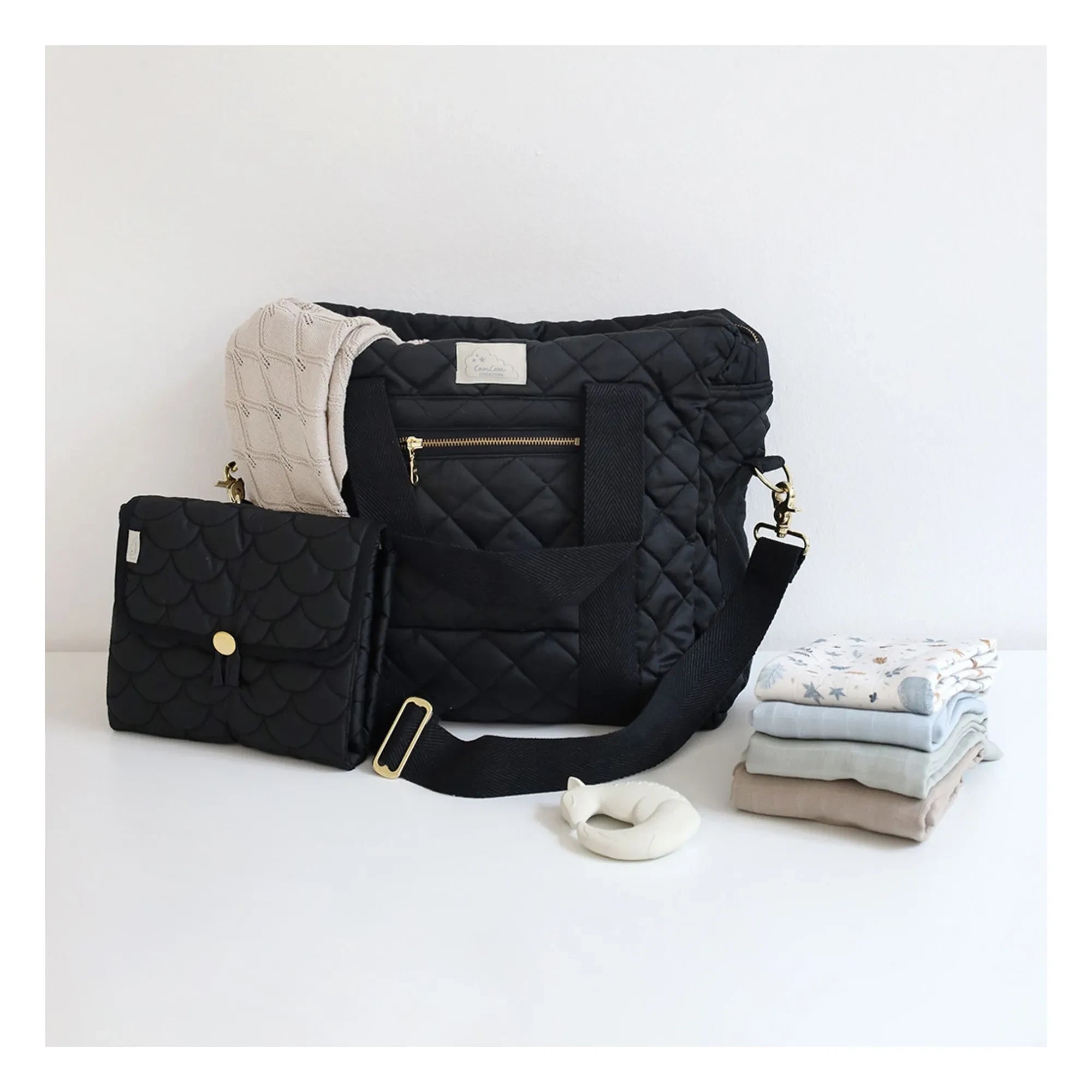 Cam Cam - Bolsa cambiador acolchada | Negro