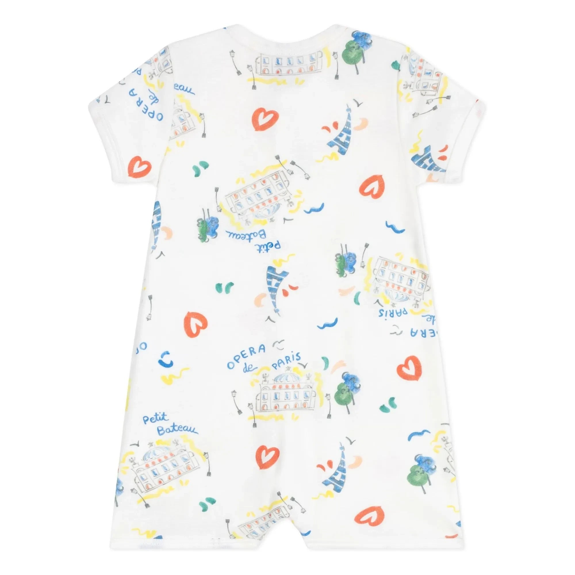 Petit Bateau - Pijama corto Opera | Blanco
