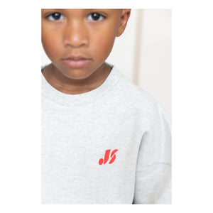 Jenest - Sudadera de algodón orgánico con bloques de color | Gris claro
