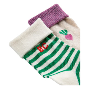 Bobo Choses - Calcetines de rábano de algodón orgánico - 2 pares | Morado