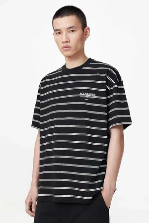 Camiseta de hombre de algodón con rayas UNDERGRND de AllSaints