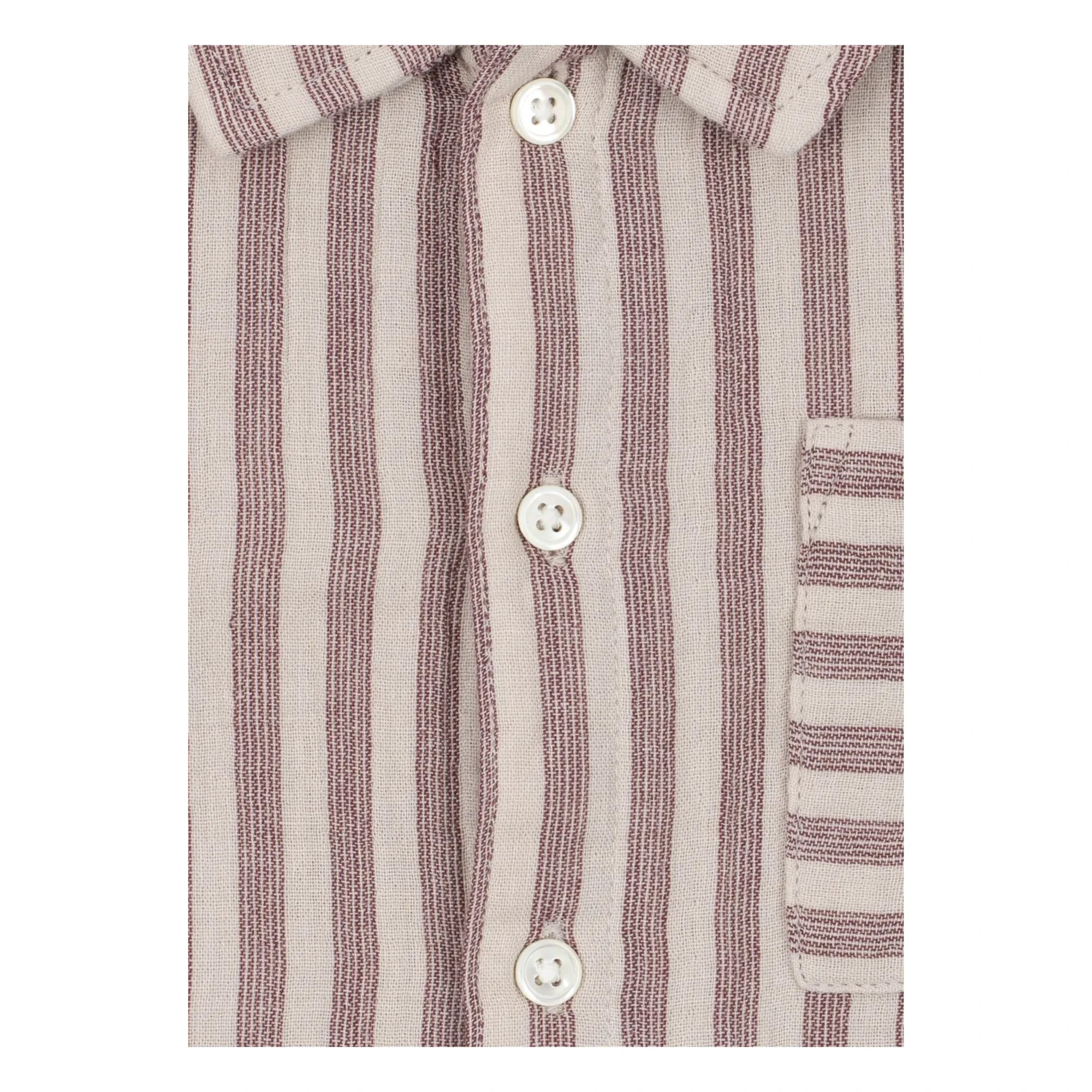 Konges Sløjd - Camisa de algodón orgánico a rayas Ely | Rojo
