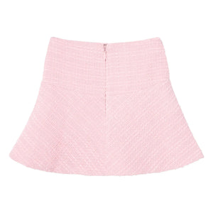 Tutu du Monde - Falda de tweed con pétalos empolvados | Rosa empolvado