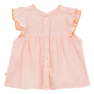 Arsène et Les Pipelettes - Blusa de algodón orgánico a rayas | Rosa