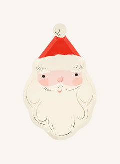 Meri Meri - Platos de papel de Papá Noel - set de 8