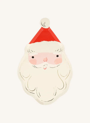 Meri Meri - Platos de papel de Papá Noel - set de 8